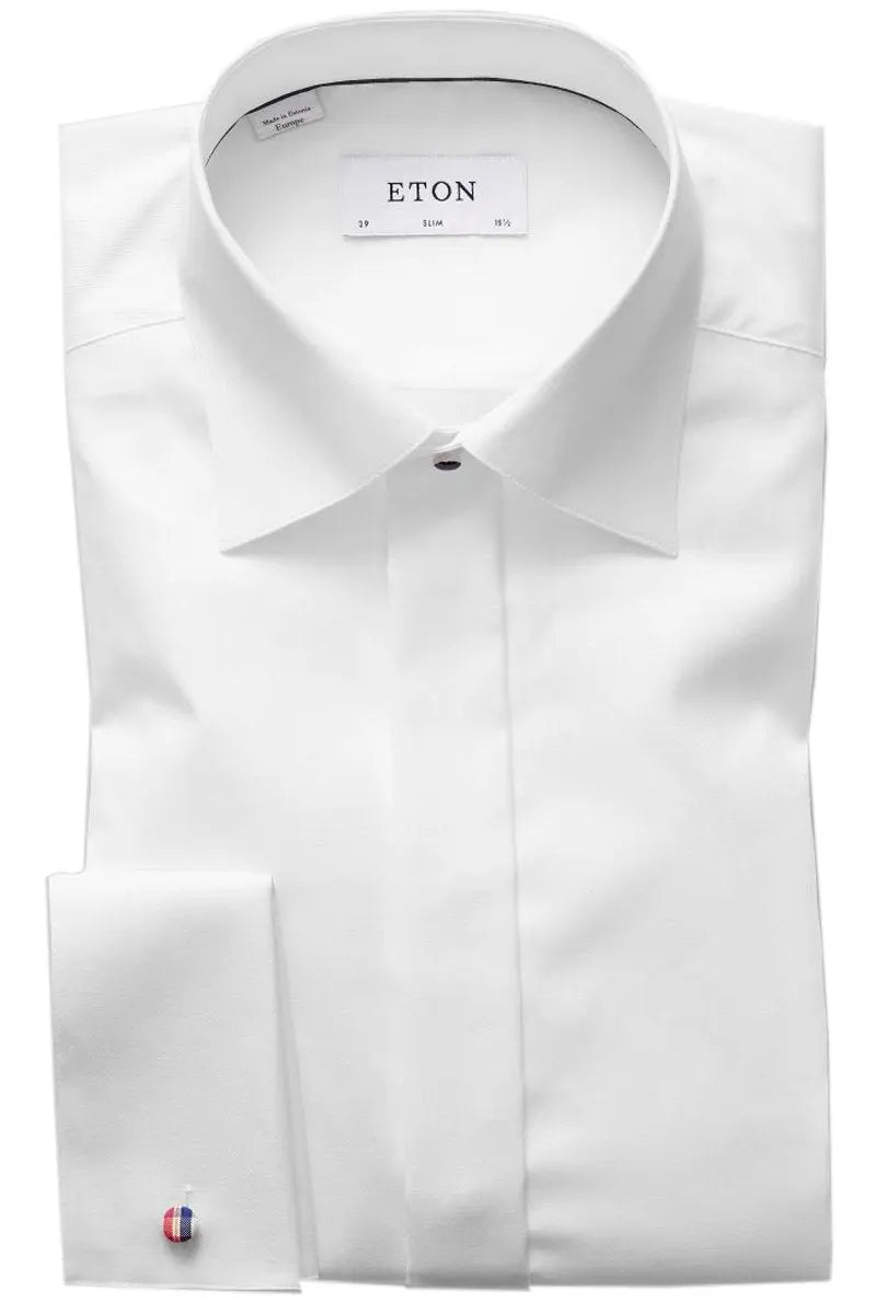 White Twill Evening Slim Fit Shirt  Eton   