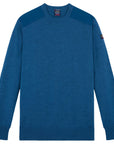 Aqua Wool Crew Neck with Typhoon Details Crew Neck Paul & Shark   