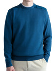 Aqua Wool Crew Neck with Typhoon Details Crew Neck Paul & Shark   