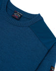 Aqua Wool Crew Neck with Typhoon Details Crew Neck Paul & Shark   