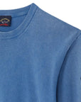 Light Blue Pima Cotton Crewneck Sweatshirt  Paul & Shark   