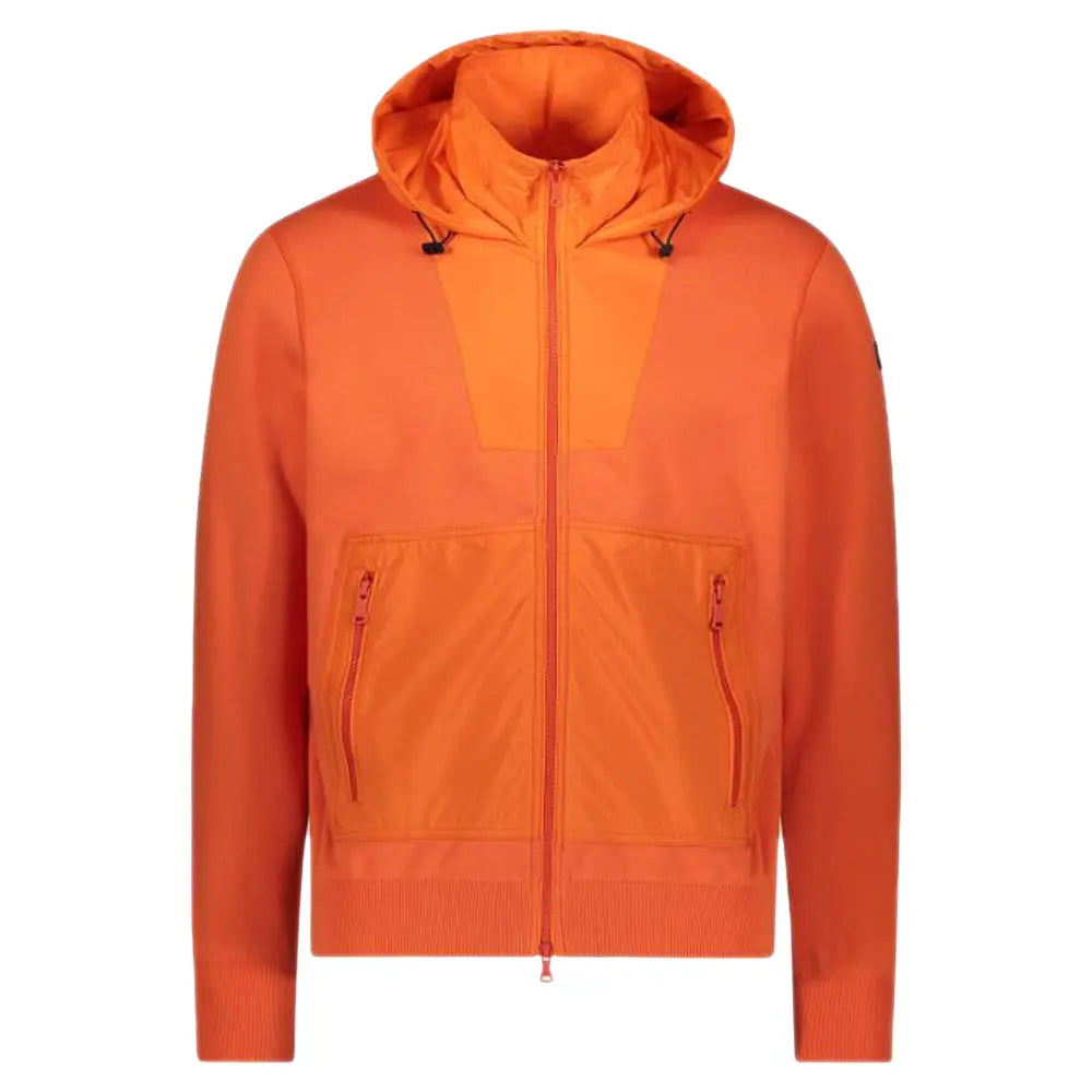 Orange Cotton &amp; ECONYL® Full Zip Sweater  Paul &amp; Shark   
