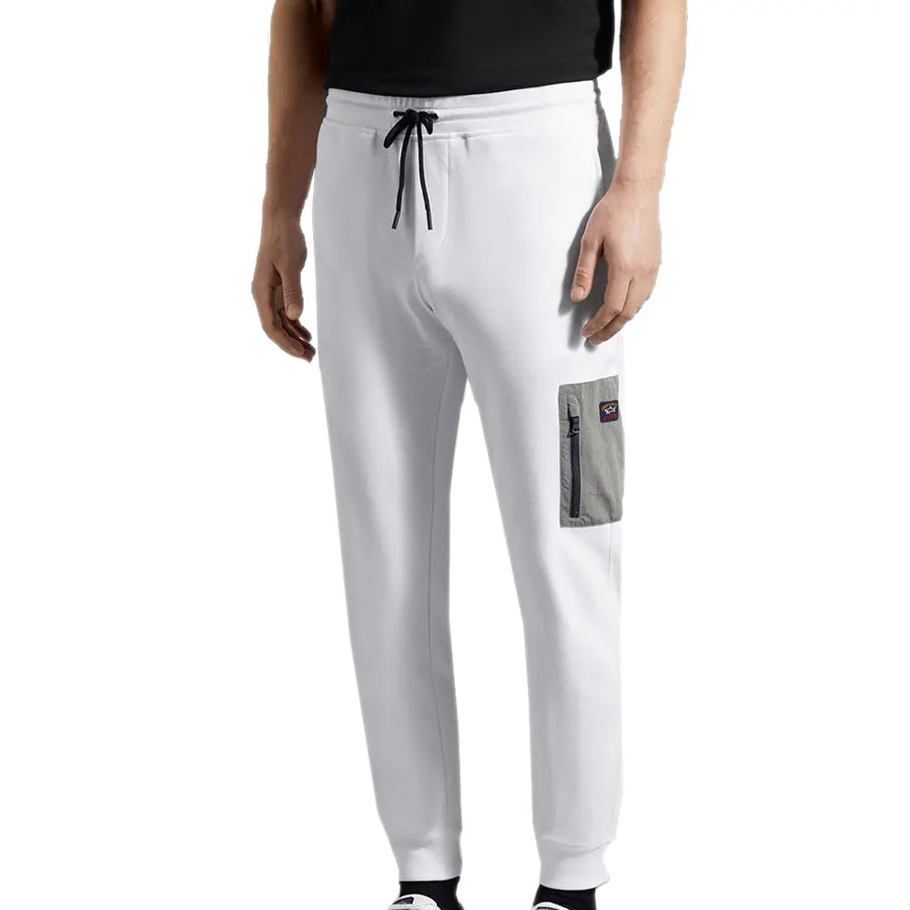 White With Econyl® Detail Sweatpants  Paul & Shark   