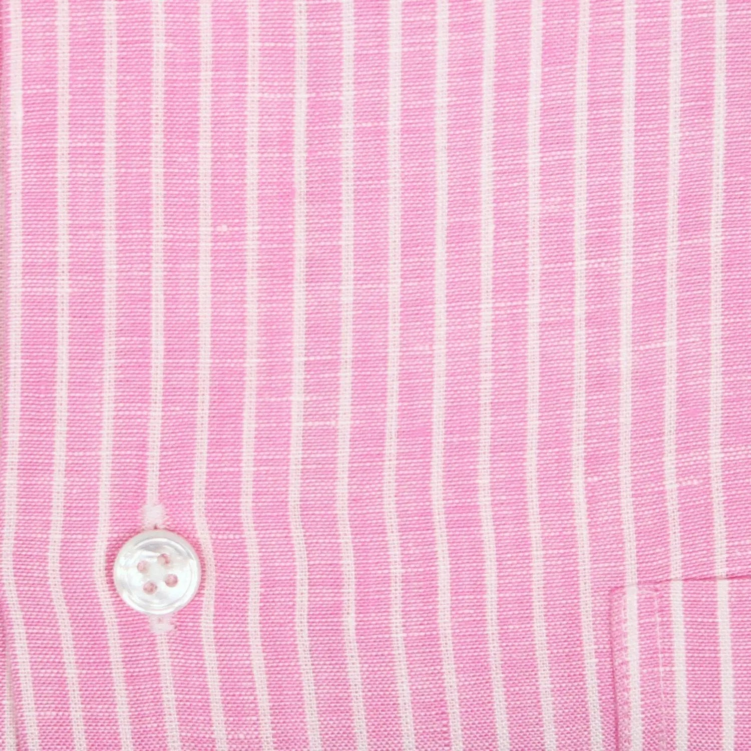 Pink &amp; White Stripe Linen Short Sleeve Shirt  Robert Old   