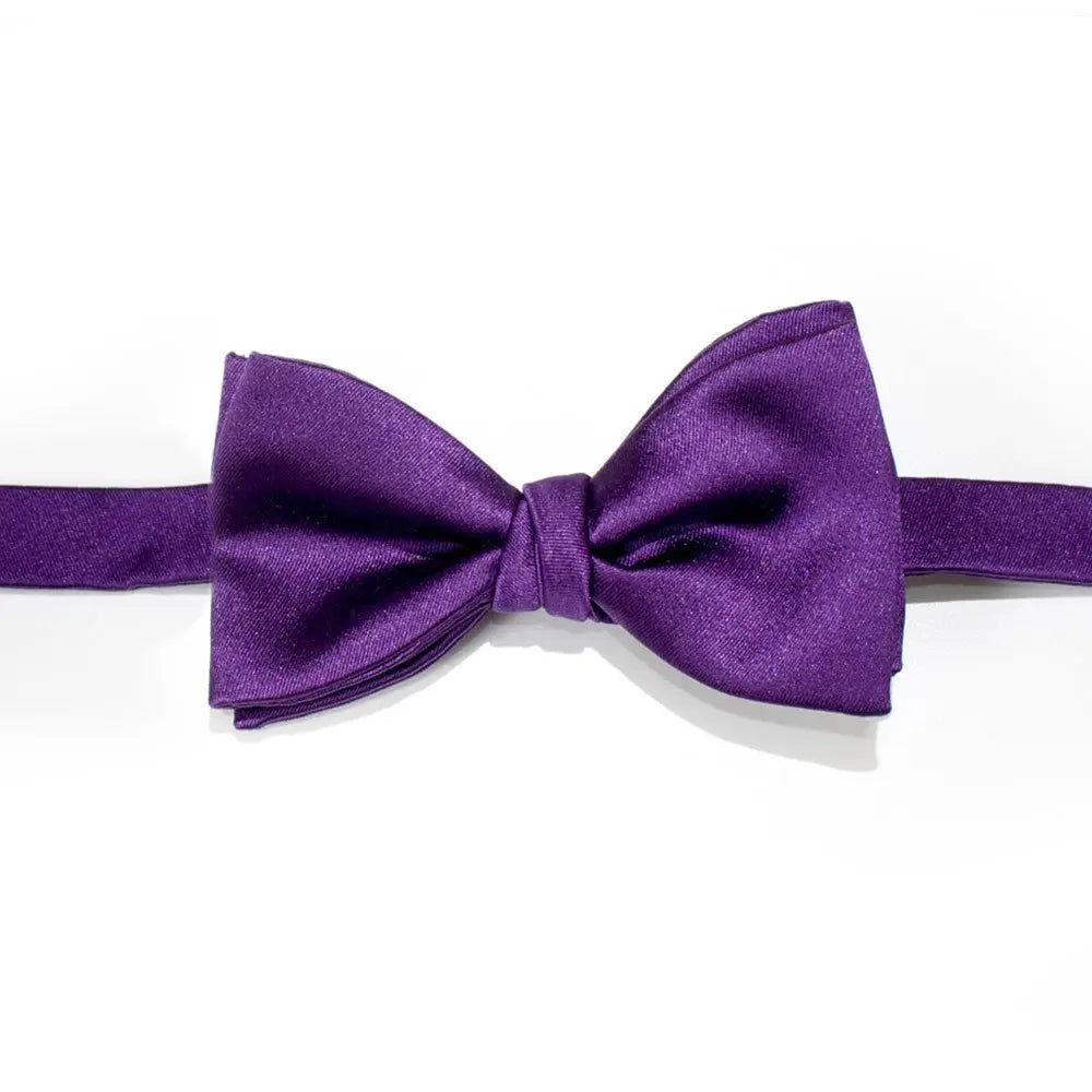 Purple Silk Bow Tie  Robert Old   