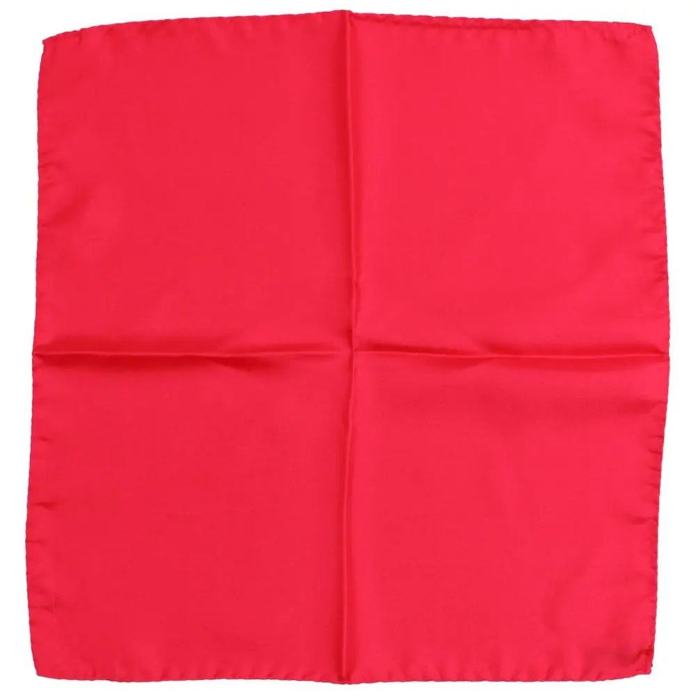 Bright Red Silk Pocket Square  Robert Old   