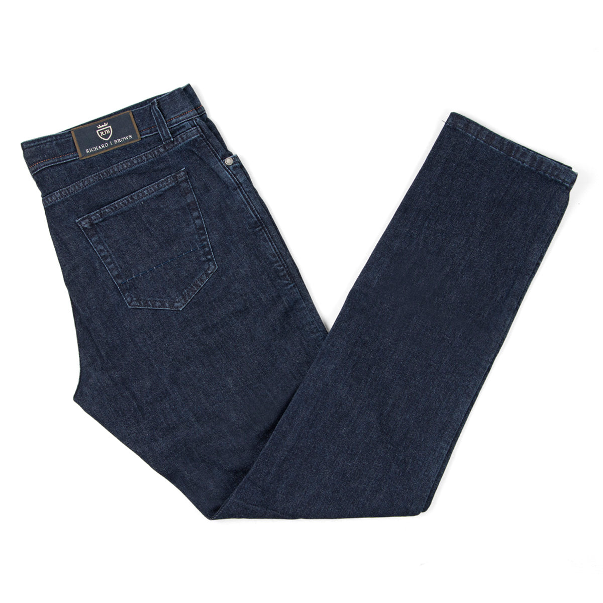 Dark Wash Cashmere Denim 'Milano' Regular Fit Jeans  Richard J. Brown   