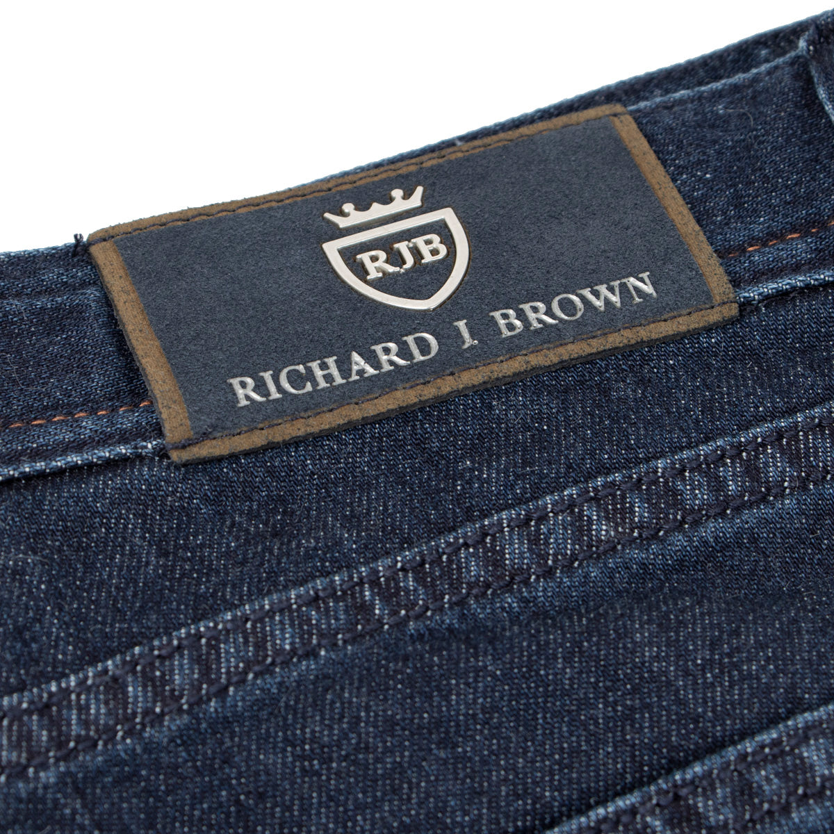 Dark Wash Cashmere Denim 'Milano' Regular Fit Jeans  Richard J Brown   