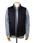 Navy 100% Cashmere Lightweight Padded Gilet  Robert Old   