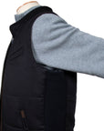 Navy 100% Cashmere Lightweight Padded Gilet  Robert Old   