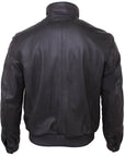 Dark Brown Bomber Style Deerskin Leather Jacket  Robert Old   