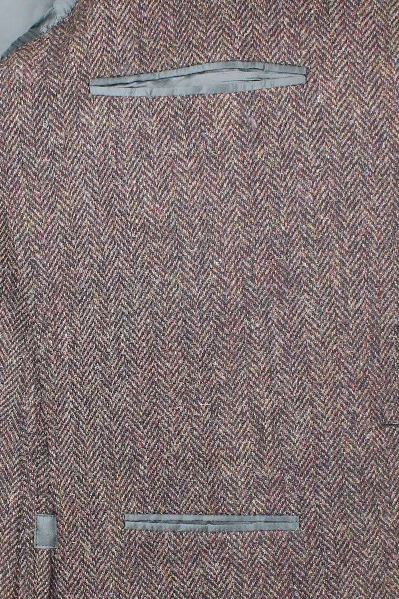 Brown Herringbone Tweed Blazer  Robert Old   