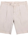 Khaki Cotton Stretch Chino Shorts  Robert Old   