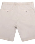 Khaki Cotton Stretch Chino Shorts  Robert Old   