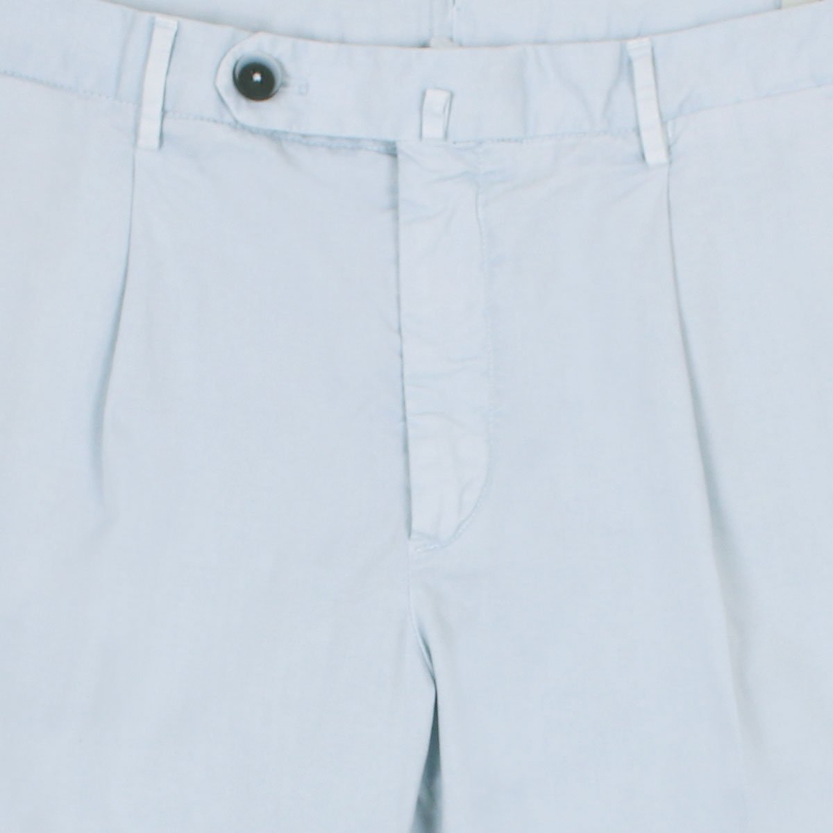 Light Blue Cotton Stretch Chino Shorts  Robert Old   