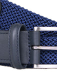 Blue Navy Woven Elastic Belt BELTS/BRACES Robert Old