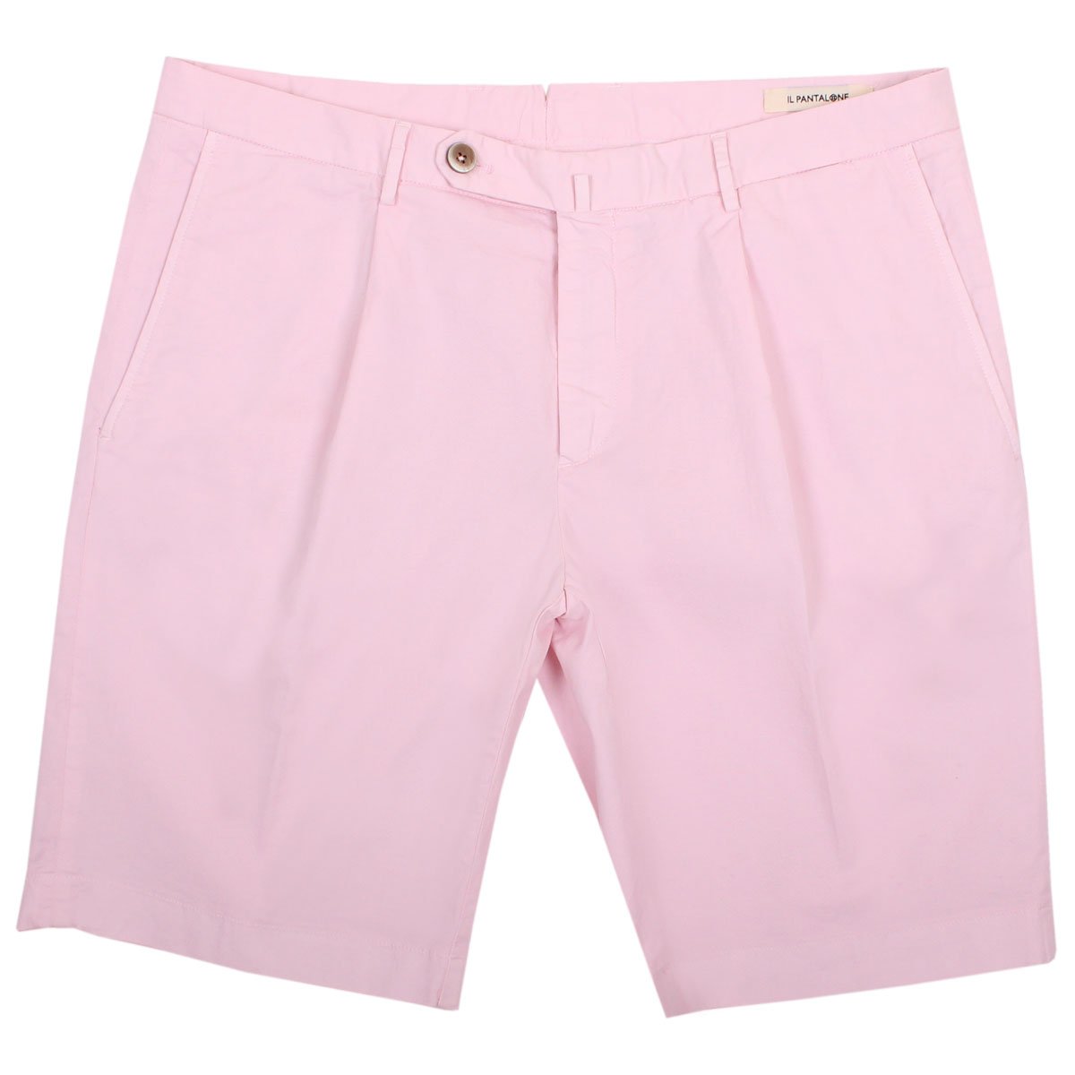 Pink Cotton Stretch Slim Chino Shorts  Robert Old   