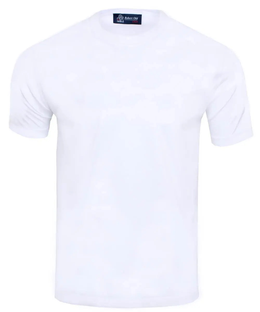100% Natural Cotton Plain T-shirts  Robert Old White EU 58 