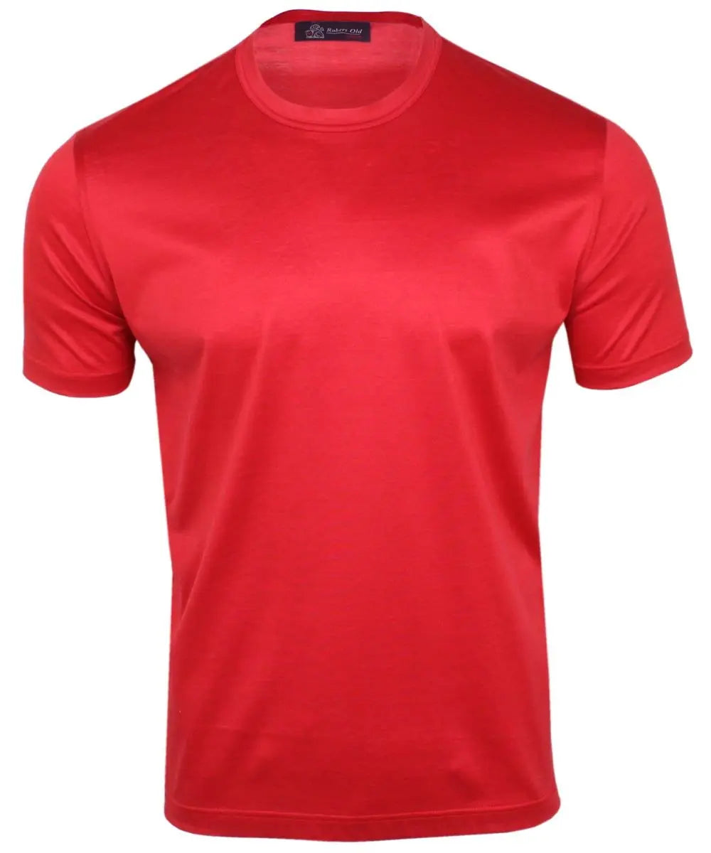 100% Natural Cotton Plain T-shirts  Robert Old Red EU 56 