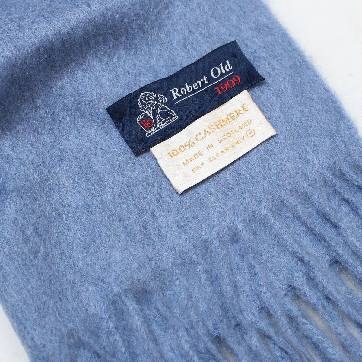 Blue Jean Pure Cashmere Scarf  Robert Old   