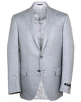 Silver Wool, Silk and Linen Blend Blazer  Robert Old   