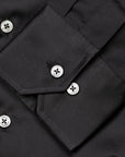 Black Satin Cotton Shirt  Robert Old   