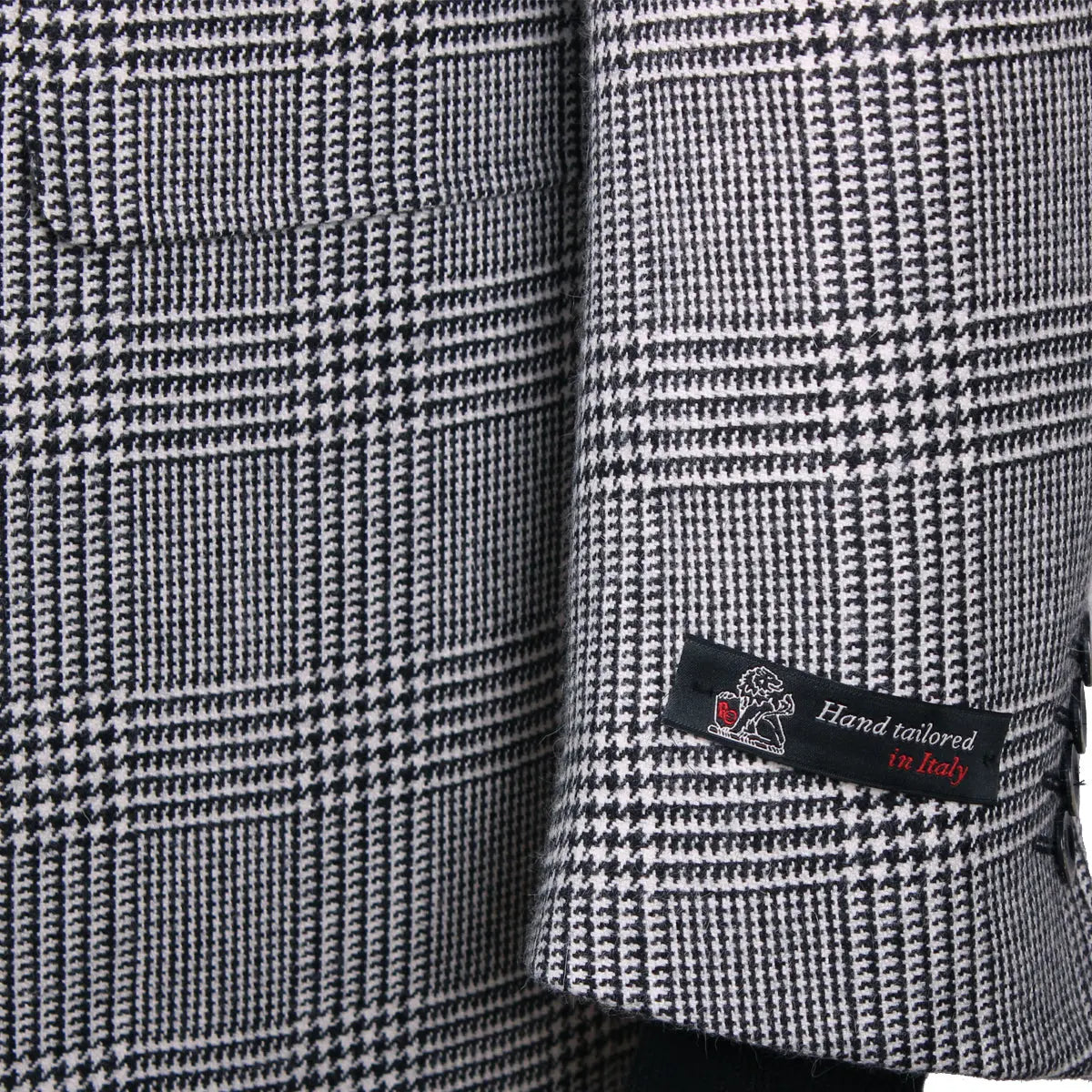 Black &amp; White Prince of Wales Check Jacket  Robert Old   