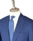 Blue Basket Weave Organic Wool Blazer  Robert Old   