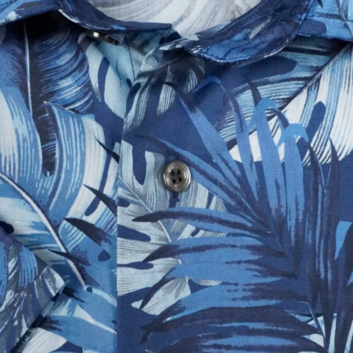 Blue Tropical Supraluxe Print Short Sleeve Shirt  Robert Old   