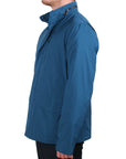 Blue Lightweight Hip-Length Waterproof Coat  Robert Old   