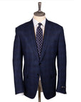 Blue Prince of Wales Check Wool Suit  Robert Old   