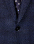 Blue Prince of Wales Check Wool Suit  Robert Old   