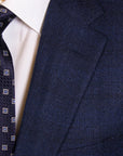 Blue Prince of Wales Check Wool Suit  Robert Old   