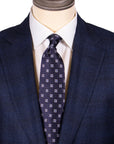 Blue Prince of Wales Check Wool Suit  Robert Old   