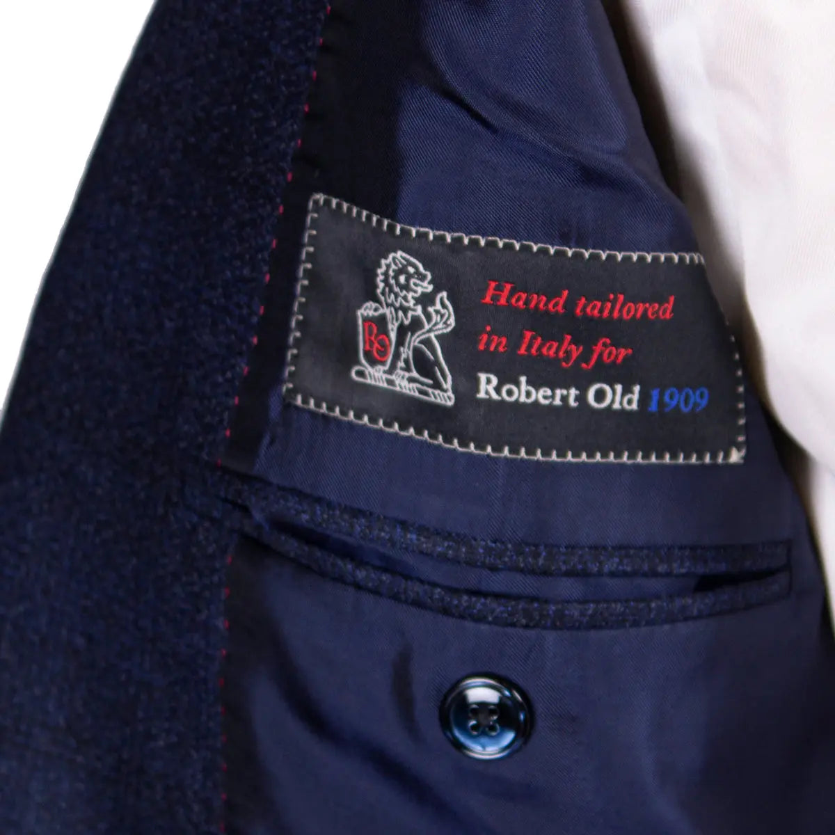 Blue Prince of Wales Check Wool Suit  Robert Old   