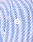 Blue Puppytooth Cotton Long Sleeve Shirt  Robert Old   