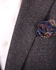 Brown Bouclé Wool, Silk, & Cashmere Blend Jacket  Robert Old   