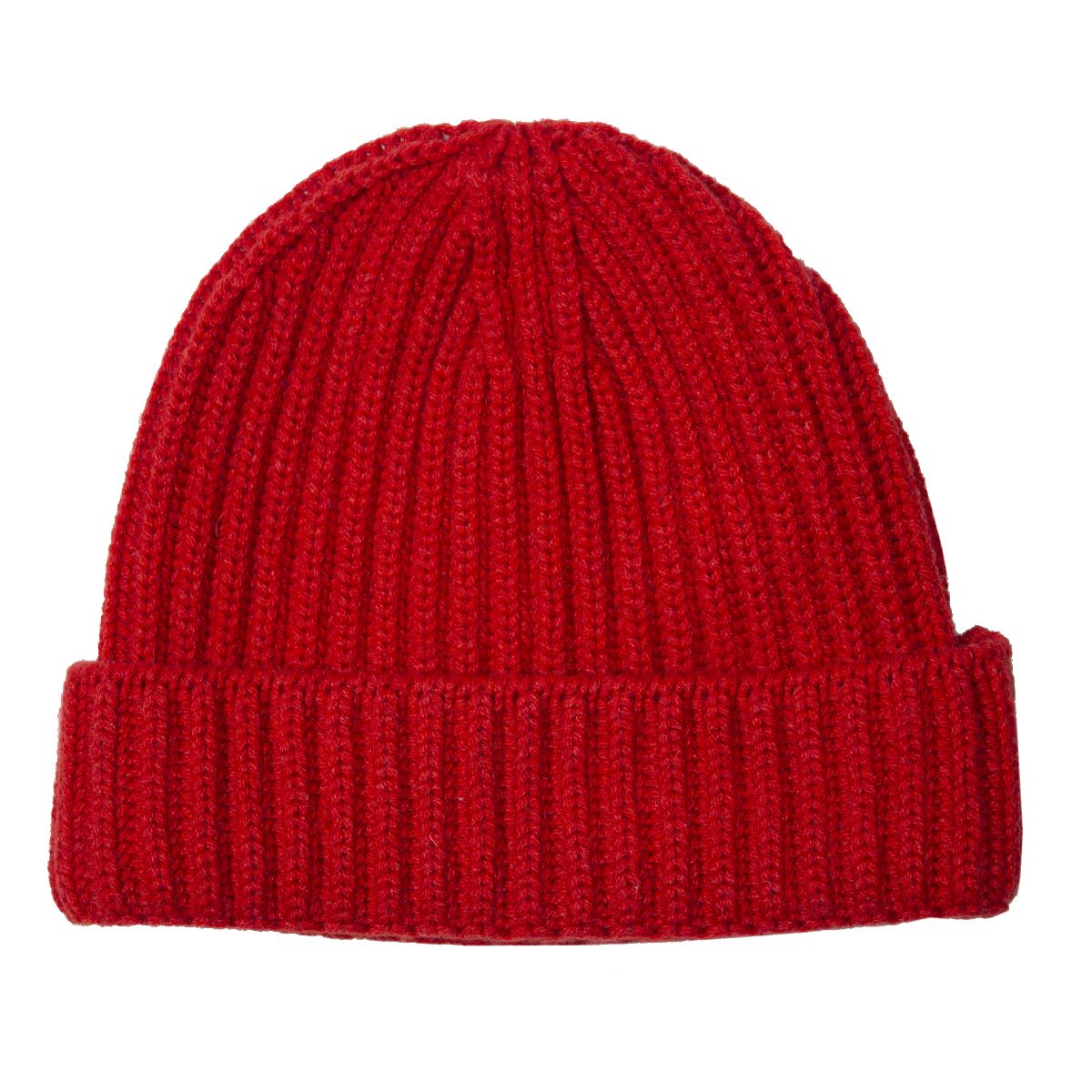Fisherman Knit 8ply Cashmere Hat - Vreeland Red  Robert Old   