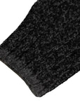 Charcoal Black Melange Buttoned-Neck Wool Jumper  Robert Old   