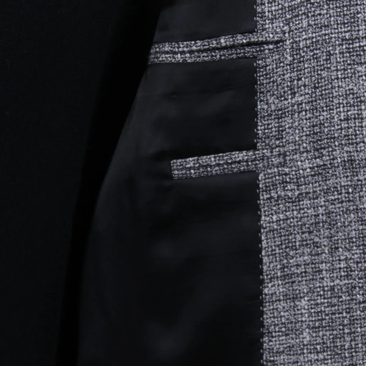 Charcoal Wool, Linen, & Sisal Weave Jacket  Robert Old   