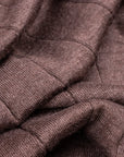 Chocolate Fine Wool & Silk Zip-Neck Polo  Robert Old   