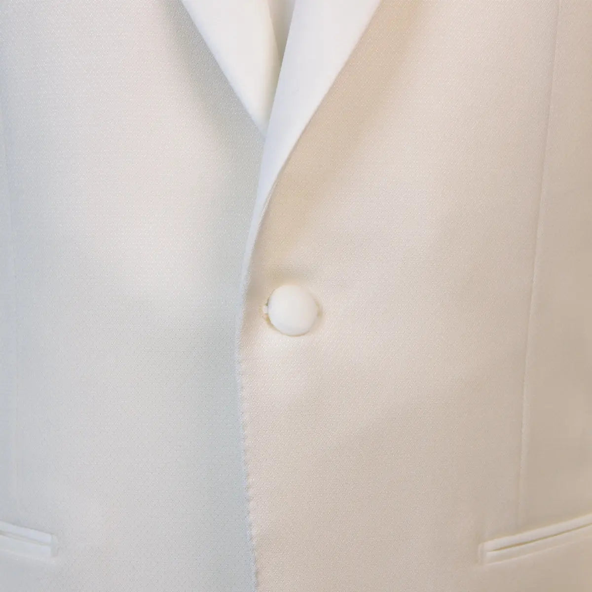 Cream Micro-Pattern Wool &amp; Silk Tuxedo Jacket  Robert Old   
