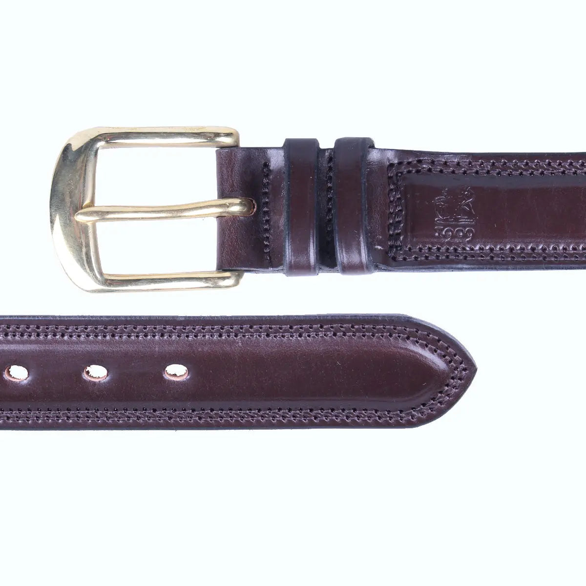 Dark Brown ‘Itchen’ Bridle Hide Leather Belt  Robert Old   
