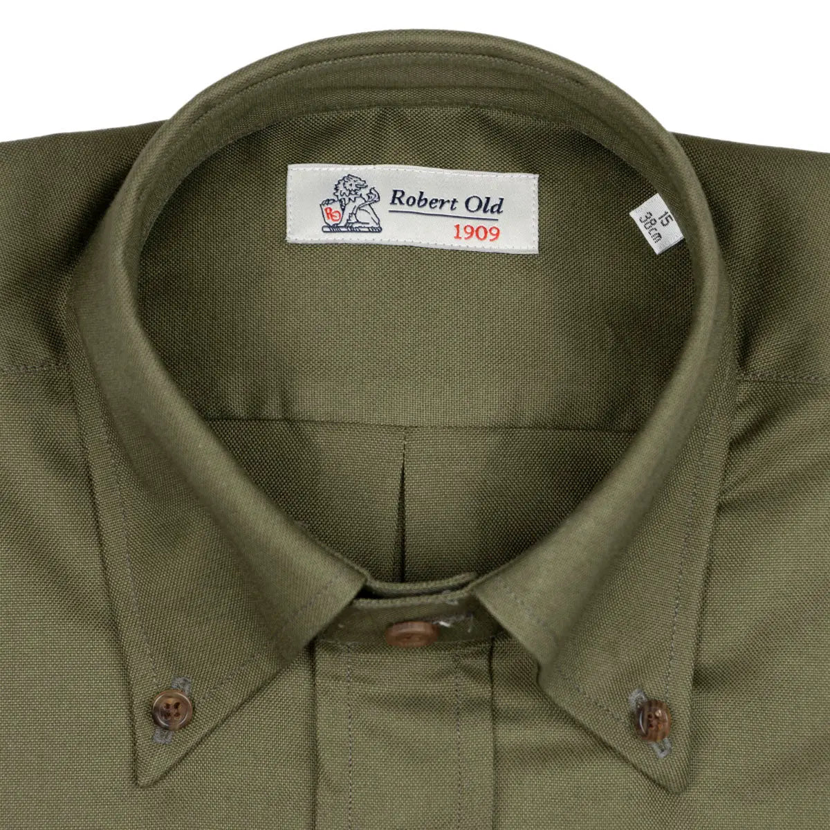 Green Oxford Two-Pocket Long Sleeve Shirt  Robert Old   