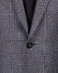 Grey Prince of Wales Check Wool Suit  Robert Old   
