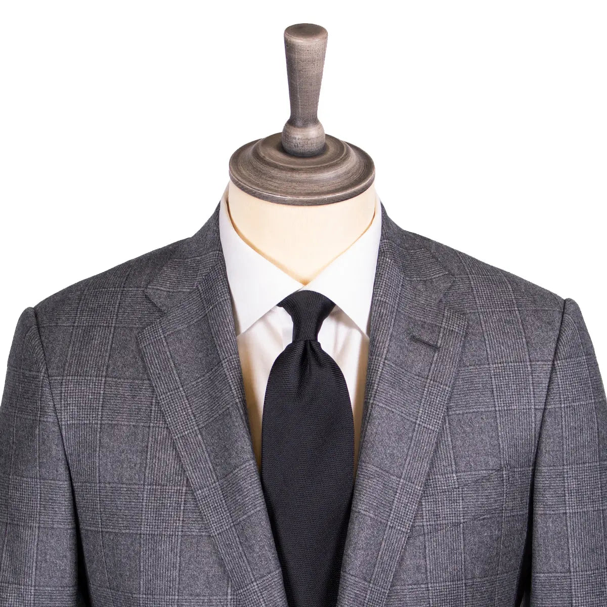 Grey Prince of Wales Check Wool Suit  Robert Old   