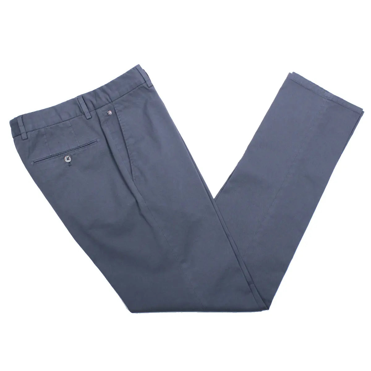 Mid-Grey Cotton Stretch Slim Fit Chinos  Robert Old   