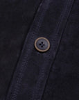 Navy-Blue Nubuck Suede Shirt Jacket  Robert Old   