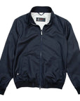 Navy Scabal Wool Lightweight Bomber Jacket  Robert Old   