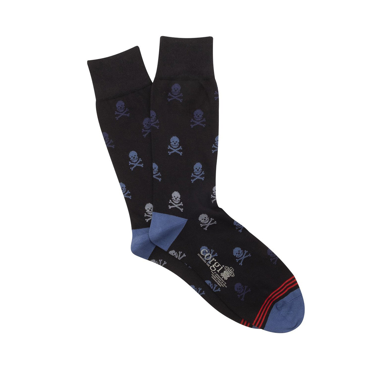 Navy ‘Skull & Crossbones’ Premium Cotton Socks  Robert Old   